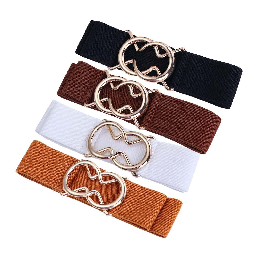 Knot Double Circle Elastic Waist Belt Gold Round Buckle Belt Women Waistband Female Waist Strap білий
Knot Double Circle Elastic Waist Belt Gold Round Buckle Belt Women Waistband Female Waist Strap білий