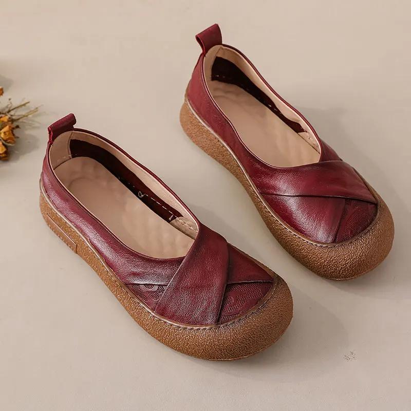 Новые туфли-лоферы из натуральной кожи для женщин, женские удобные туфли для медсестер на каждый день, балетки 39 вино красного
Новые туфли-лоферы из натуральной кожи для женщин, женские удобные туфли для медсестер на каждый день, балетки 39 вино красного