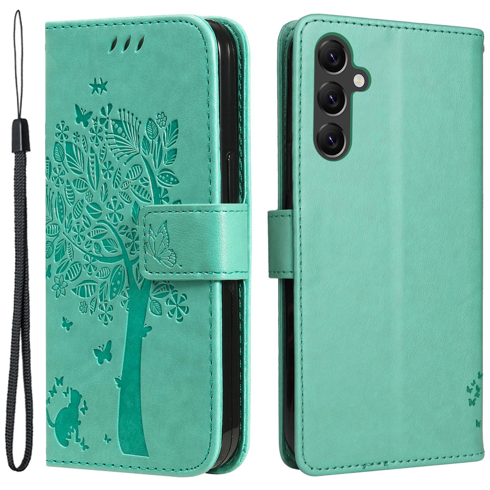 For Samsung Galaxy A05s 4G Phone Case with Stand Cat Tree Pattern Leather Wallet Mobile Cover Green
For Samsung Galaxy A05s 4G Phone Case with Stand Cat Tree Pattern Leather Wallet Mobile Cover Green