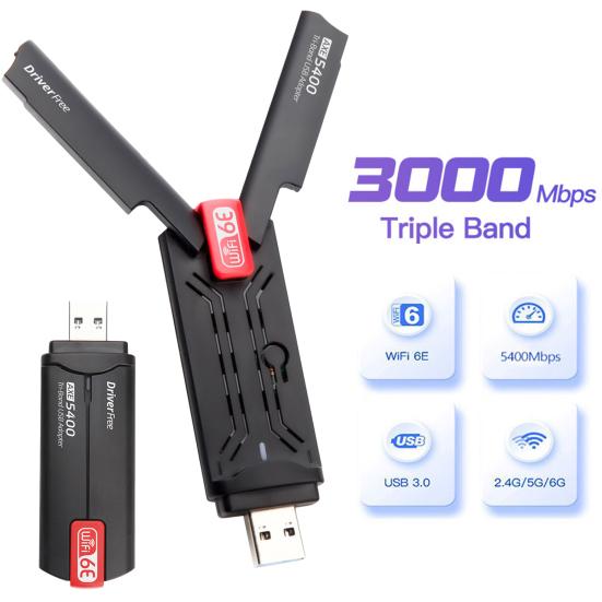 Бездротовий мережевий адаптер USB Wi-Fi 6E Безкоштовний драйвер Компактний розмір Портативний Plug-Play Dual чорний
Бездротовий мережевий адаптер USB Wi-Fi 6E Безкоштовний драйвер Компактний розмір Портативний Plug-Play Dual чорний