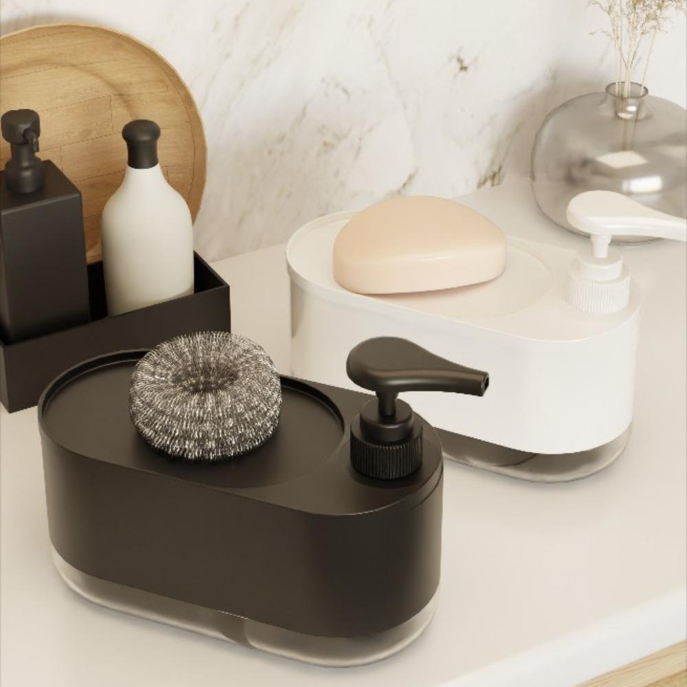 with Sponge Holder Dual Soap Dispenser Manual Press Detergent Dispenser Bathroom білий
with Sponge Holder Dual Soap Dispenser Manual Press Detergent Dispenser Bathroom білий