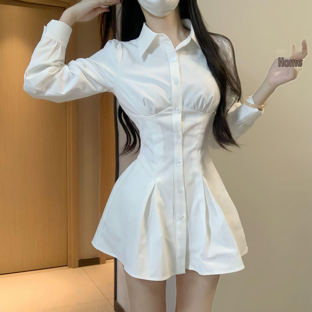 Autumn Slimming White Shirt Dress with Waist-Cinching Short Skirt Extra Large
Autumn Slimming White Shirt Dress with Waist-Cinching Short Skirt Extra Large