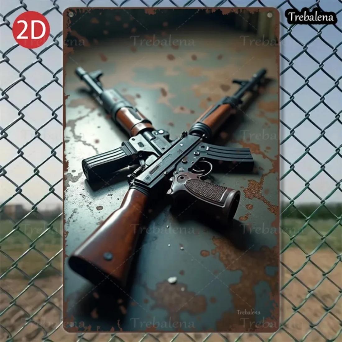 True Mans Toys AK47 Metal Sign 8x12 inch Rustic Military Wall Decor Vintage Rifle Art 20x30cm
True Mans Toys AK47 Metal Sign 8x12 inch Rustic Military Wall Decor Vintage Rifle Art 20x30cm