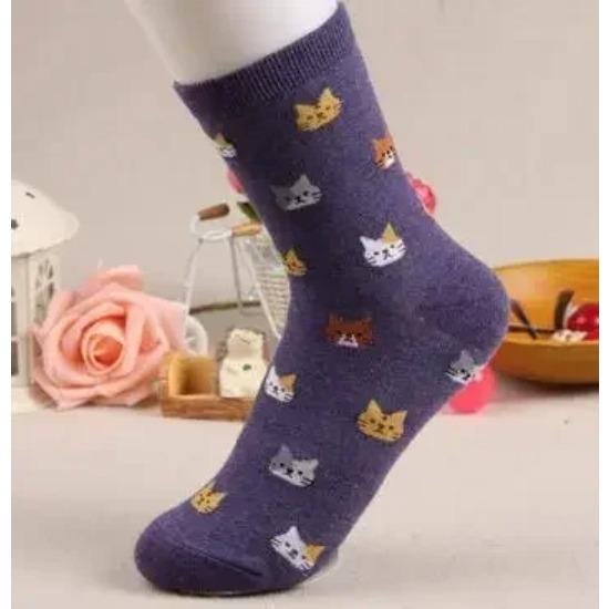 Новые разноцветные носки с милым принтом кошек для женщин, кавайные длинные носки, повседневная уличная одежда Харадзюку, хлопковые мягкие носки до щиколотки
Новые разноцветные носки с милым принтом кошек для женщин, кавайные длинные носки, повседневная уличная одежда Харадзюку, хлопковые мягкие носки до щиколотки