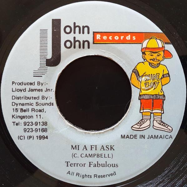 7inch Record TERROR FABULOUS - Mi A Fi Ask NONE John John Recor 1994 Jamaica Reggae, Ska & Dub Used
7inch Record TERROR FABULOUS - Mi A Fi Ask NONE John John Recor 1994 Jamaica Reggae, Ska & Dub Used