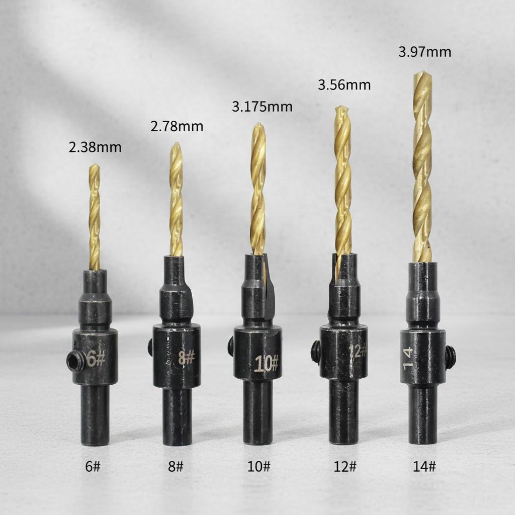 5PCS Countersunk Woodworking Drill Bit Set with Drill Guide for Screw Sizes 6 8 10 12 14 Woodworking Tools Essential
5PCS Countersunk Woodworking Drill Bit Set with Drill Guide for Screw Sizes 6 8 10 12 14 Woodworking Tools Essential