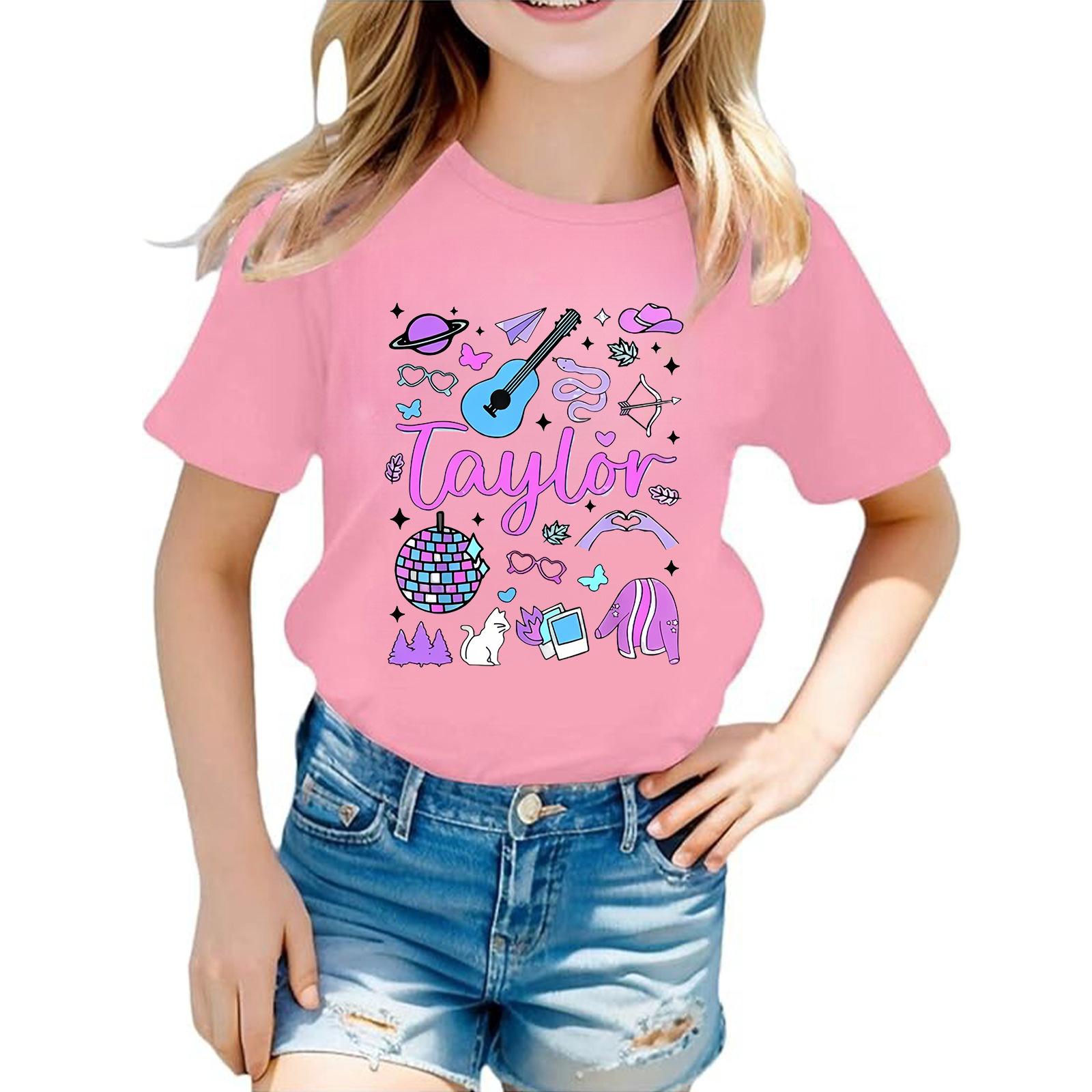 Summer Round Neck 3D Guitar Printed Top Fashionable Casual Short Sleeved Children s Girl T-shirts 170
Summer Round Neck 3D Guitar Printed Top Fashionable Casual Short Sleeved Children s Girl T-shirts 170
