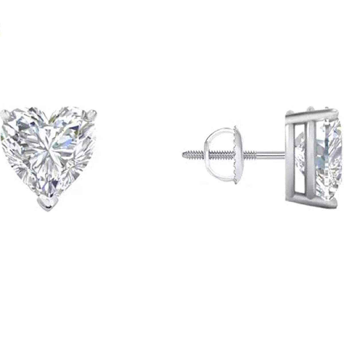 Серьги-гвоздики с бриллиантами в форме сердца 5,50 карат из цельного белого золота 14 карат с винтовой застежкой для женских праздничных нарядов, ювелирные изделия 15MM серебряный
Серьги-гвоздики с бриллиантами в форме сердца 5,50 карат из цельного белого золота 14 карат с винтовой застежкой для женских праздничных нарядов, ювелирные изделия 15MM серебряный