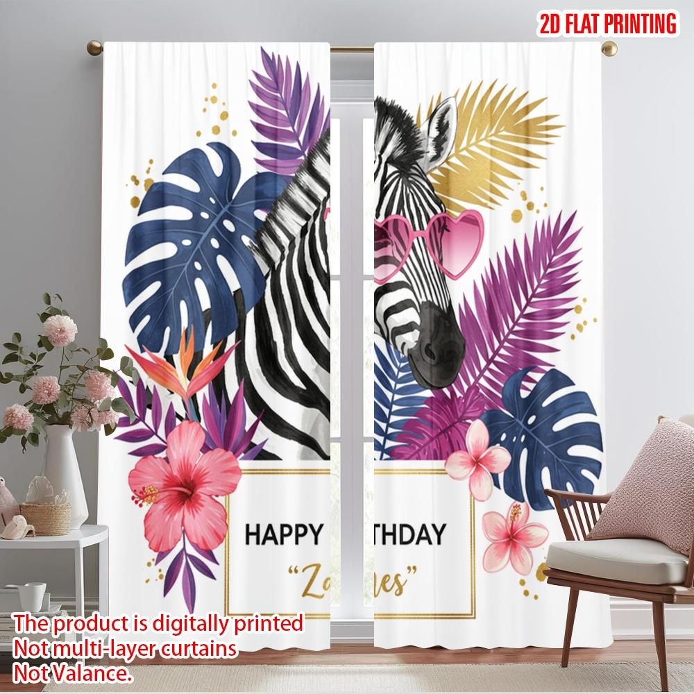 2pcs 2D flat printing Window Curtains Zebra Tropical Birthday Party Fabric Without Electricity Festive Wall Decor Perfect for 52.50×116.00 CM 2pcs
2pcs 2D flat printing Window Curtains Zebra Tropical Birthday Party Fabric Without Electricity Festive Wall Decor Perfect for 52.50×116.00 CM 2pcs