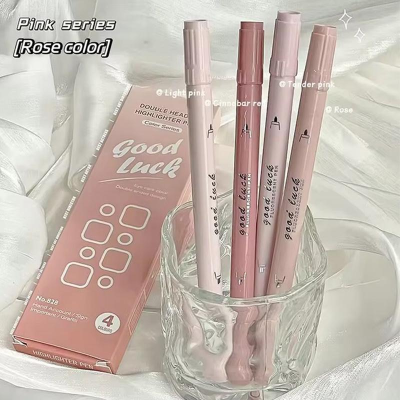 4Pcs Highlighter Double Head Marker Pen High-Value Gradient Color Student Markers Cute Highlighters Stationery Supply
4Pcs Highlighter Double Head Marker Pen High-Value Gradient Color Student Markers Cute Highlighters Stationery Supply