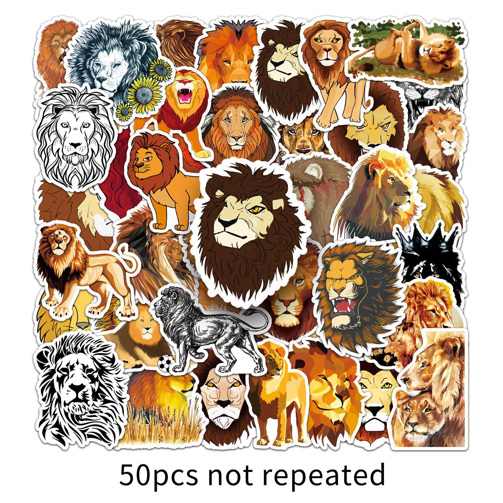 50 Cartoon Lion Stickers: Cool, Fierce, Waterproof for Cups, Diaries, Suitcases, and More
50 Cartoon Lion Stickers: Cool, Fierce, Waterproof for Cups, Diaries, Suitcases, and More