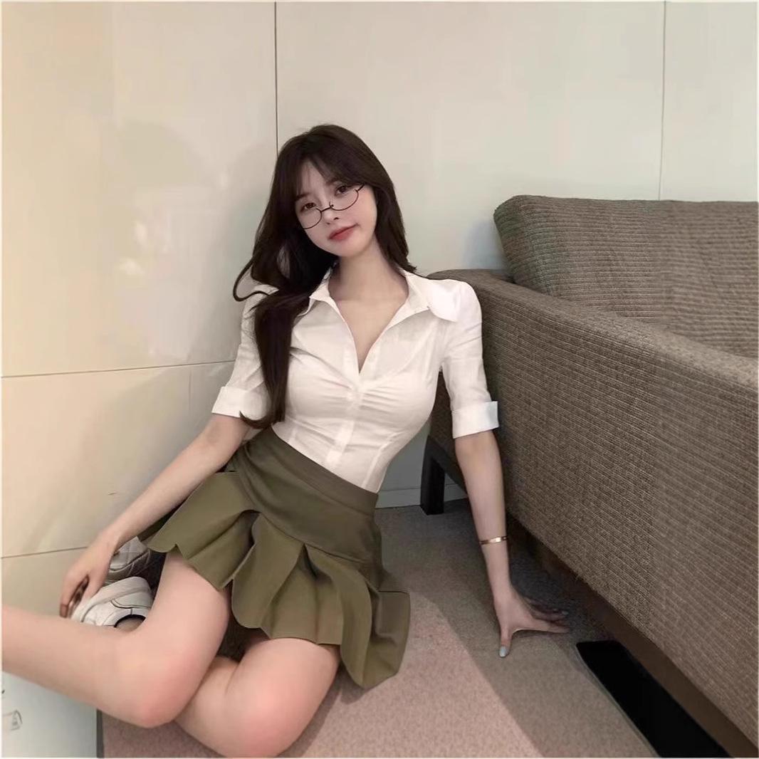 2024 Sweet & Spicy Summer JK Two-Piece Set: White Short Sleeve Shirt & High Waist Skirt M
2024 Sweet & Spicy Summer JK Two-Piece Set: White Short Sleeve Shirt & High Waist Skirt M