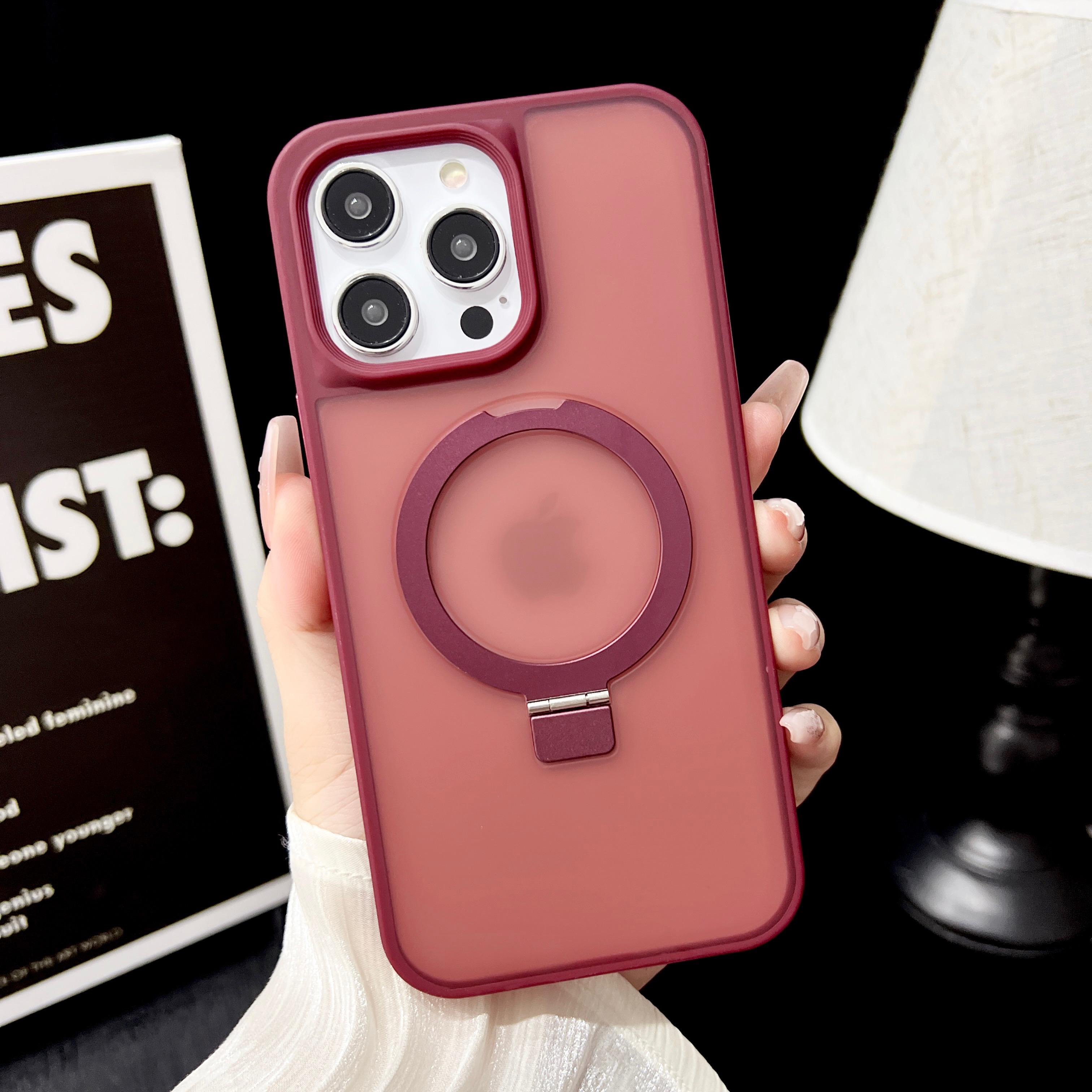 For iPhone 16 Pro Max Case Compatible with MagSafe Skin-Touch TPU+PC Kickstand Phone Cover Wine Red
For iPhone 16 Pro Max Case Compatible with MagSafe Skin-Touch TPU+PC Kickstand Phone Cover Wine Red