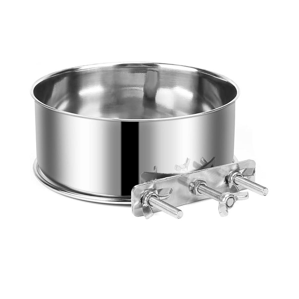 Stainless Steel Dog Cage Bowls Anti-gnawing Pet Feeder New Cage Food Dispenser Cat Dog 12x5cm
Stainless Steel Dog Cage Bowls Anti-gnawing Pet Feeder New Cage Food Dispenser Cat Dog 12x5cm