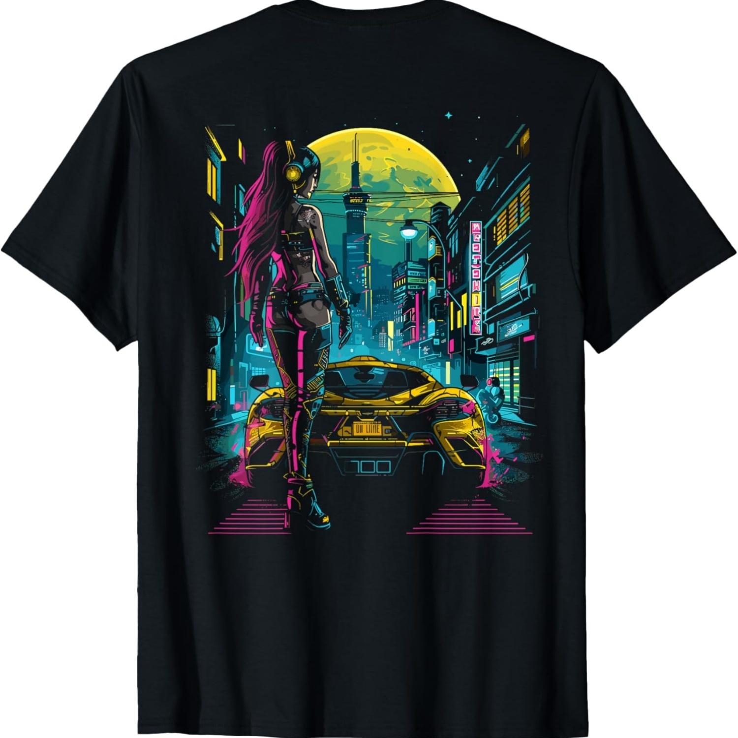 Cyberpunk Girl Car Back Printed T-Shirt(4) S чёрный
Cyberpunk Girl Car Back Printed T-Shirt(4) S чёрный