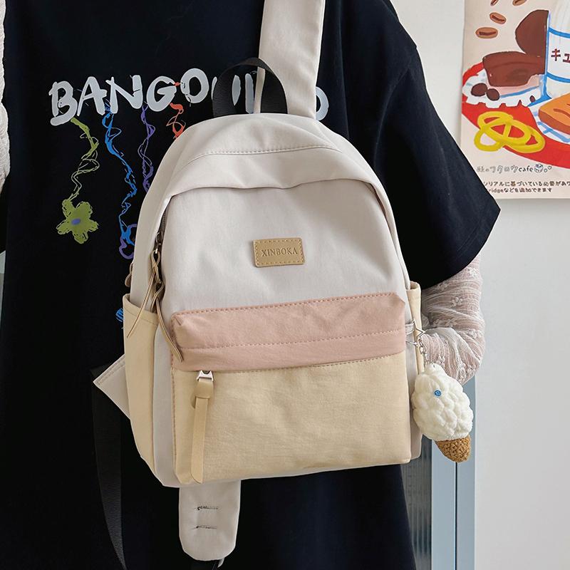 Contrast Color Backpack Junior High School Student Schoolbag Women s Lightweight Backpack чорний
Contrast Color Backpack Junior High School Student Schoolbag Women s Lightweight Backpack чорний