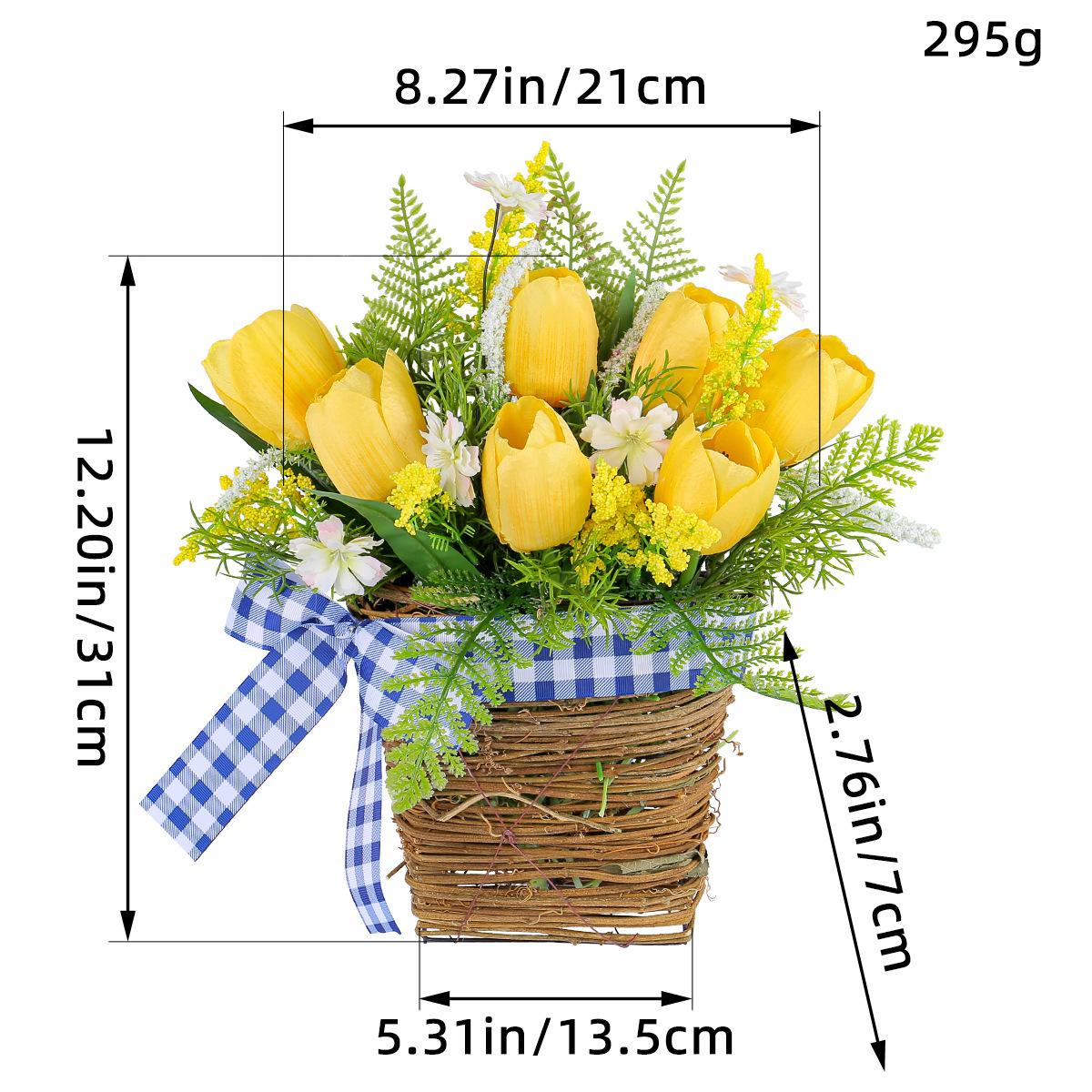 Spring Tulip Flower Basket Simulation Flower Fresh Small Yellow Flower Ornament Living Room Sofa Ornament Pendant
Spring Tulip Flower Basket Simulation Flower Fresh Small Yellow Flower Ornament Living Room Sofa Ornament Pendant