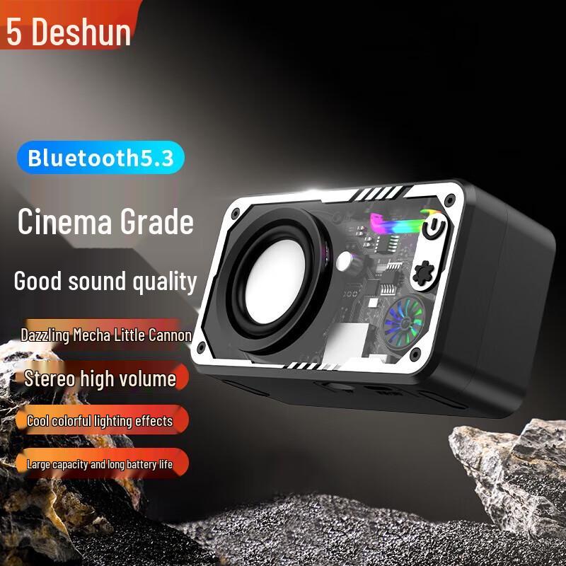 DESHUN Mini Mecha Bluetooth Speaker with Super Bass & Ambient Light
DESHUN Mini Mecha Bluetooth Speaker with Super Bass & Ambient Light
