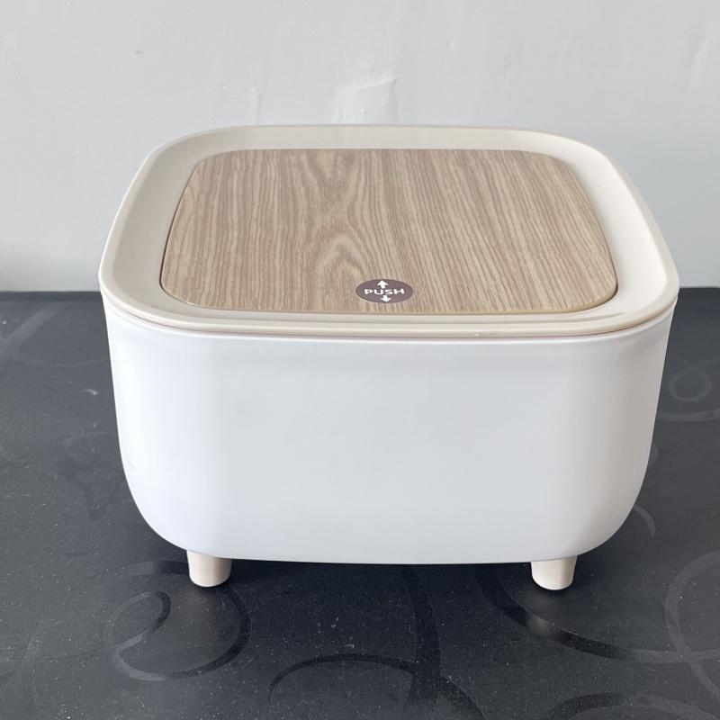 1Pc/Simple Press-Type Sorting Trash Can, Bathroom-Specific Storage Bin, Multifunctional Trash Can with Wood Grain Lid
1Pc/Simple Press-Type Sorting Trash Can, Bathroom-Specific Storage Bin, Multifunctional Trash Can with Wood Grain Lid