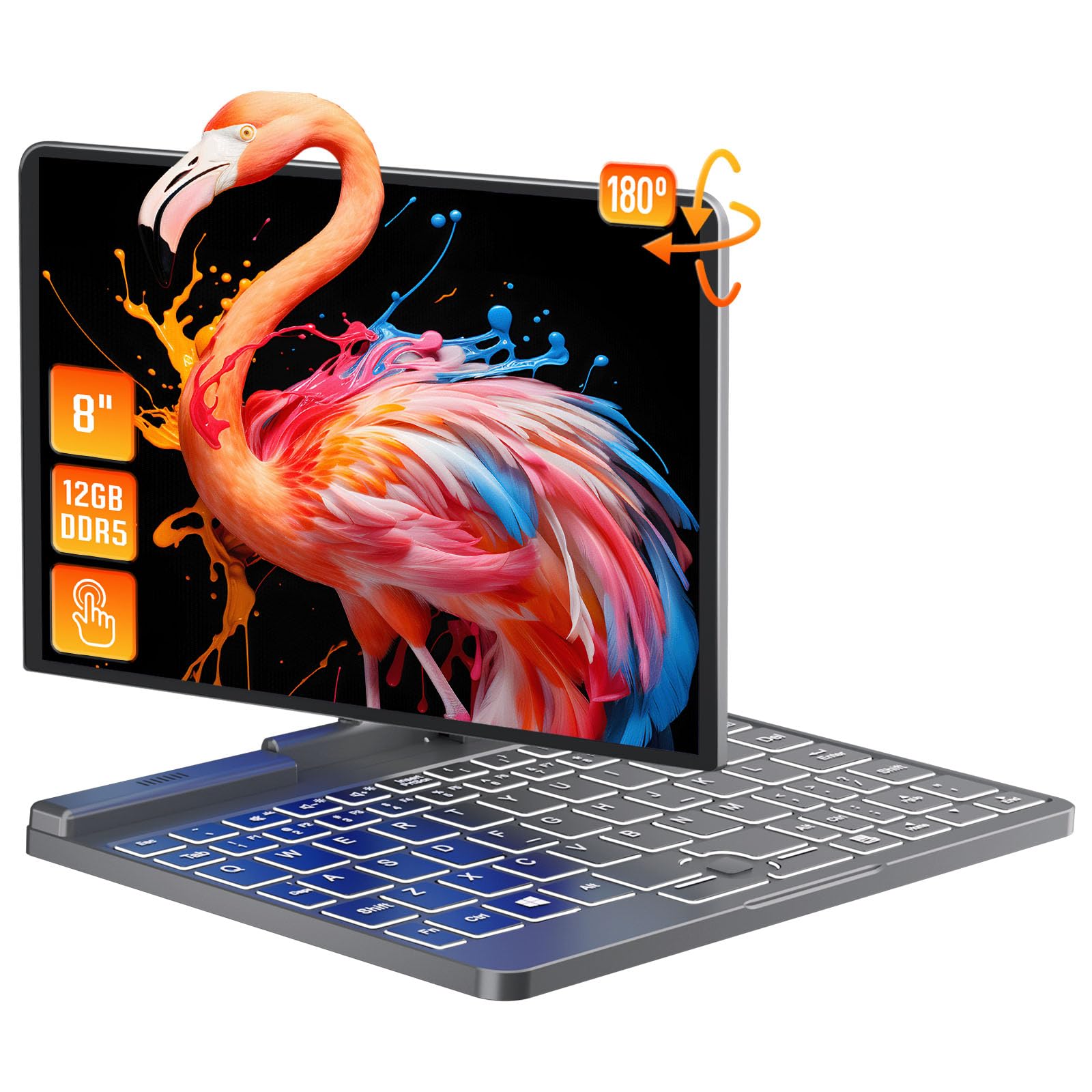 SERYUB Pocket small touch screen mobile PC hinge rotation 780g Alder 11 Office with smartphone games 8-inch laptop/2-in-1 2-axis 180° / Lake-N100/12GB
SERYUB Pocket small touch screen mobile PC hinge rotation 780g Alder 11 Office with smartphone games 8-inch laptop/2-in-1 2-axis 180° / Lake-N100/12GB