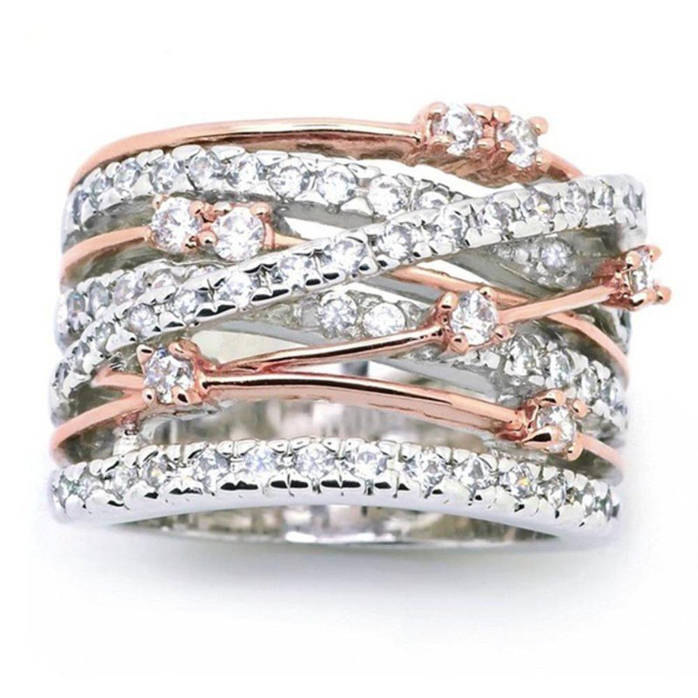 Women Cross Rings with Sparkling Zircon Micro Pave Setting Trendy Split Color Fashion Statement Ring no. 6 розового золота
Women Cross Rings with Sparkling Zircon Micro Pave Setting Trendy Split Color Fashion Statement Ring no. 6 розового золота