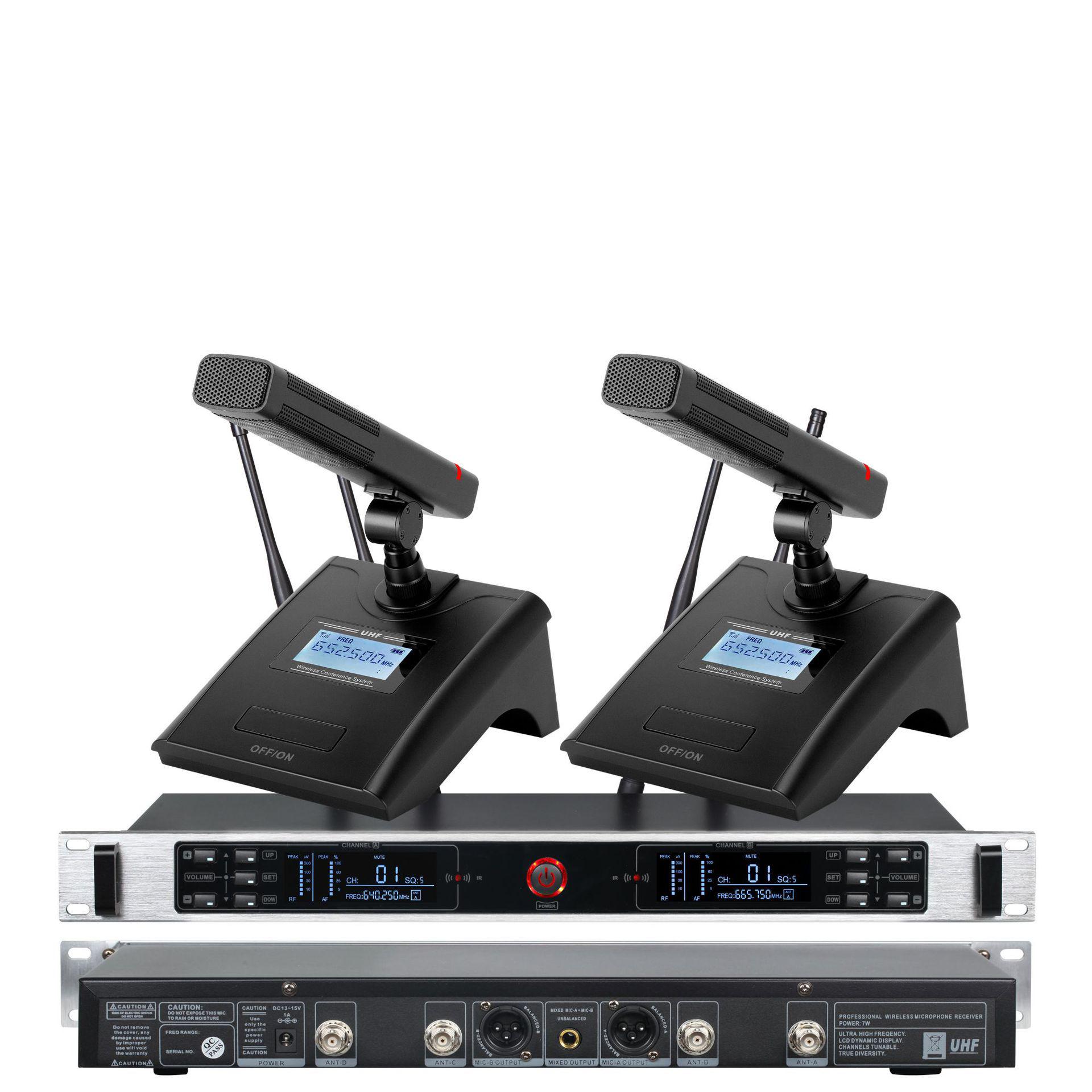 Wireless True Diversity Dual Conference Microphone - In Stock UR-3000 with Model 001 Short Rod
Wireless True Diversity Dual Conference Microphone - In Stock UR-3000 with Model 001 Short Rod