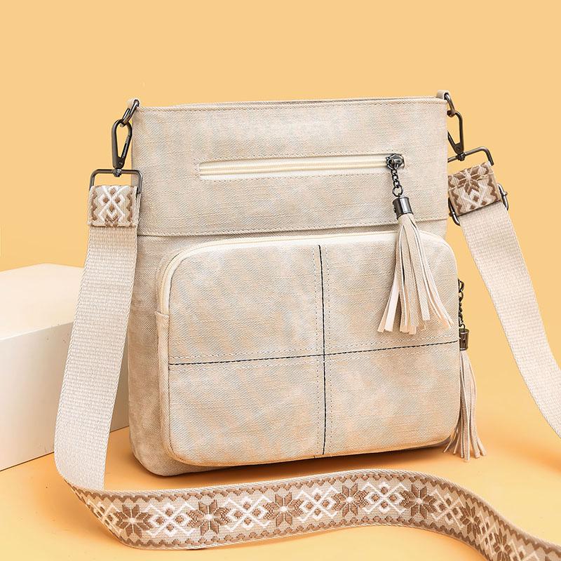 Womens Vintage Denim Crossbody Bag With Tassel Decor And Ethnic Pattern Strap Multi Pocket Design Suitable For Daily Commute Work Shopping And Travel 24 × 8 × 28 cm бежевий
Womens Vintage Denim Crossbody Bag With Tassel Decor And Ethnic Pattern Strap Multi Pocket Design Suitable For Daily Commute Work Shopping And Travel 24 × 8 × 28 cm бежевий