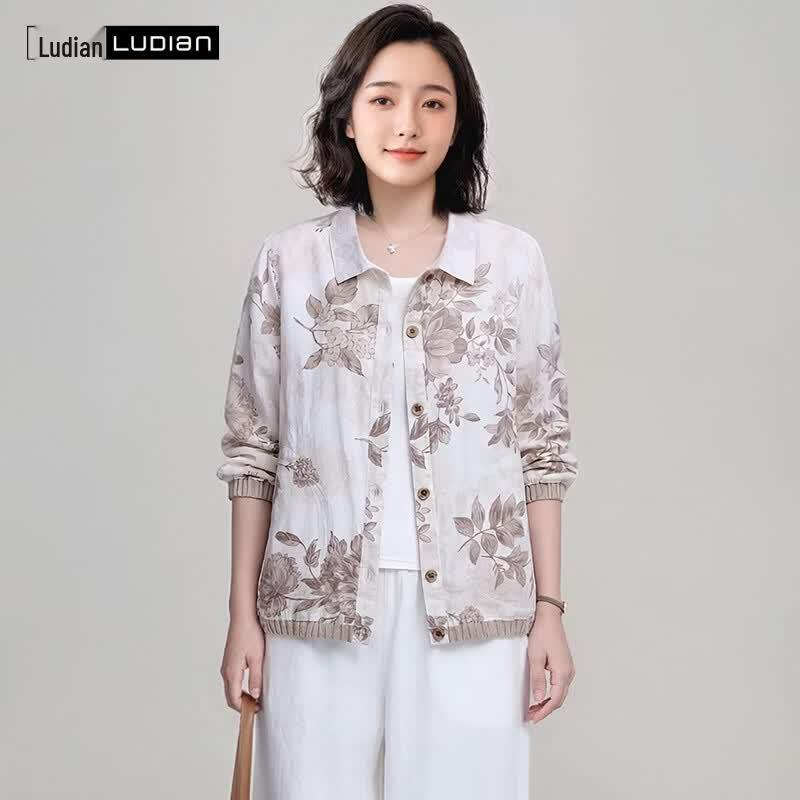 Women s Floral Print Cotton Button-Up Shirt 180/100A
Women s Floral Print Cotton Button-Up Shirt 180/100A