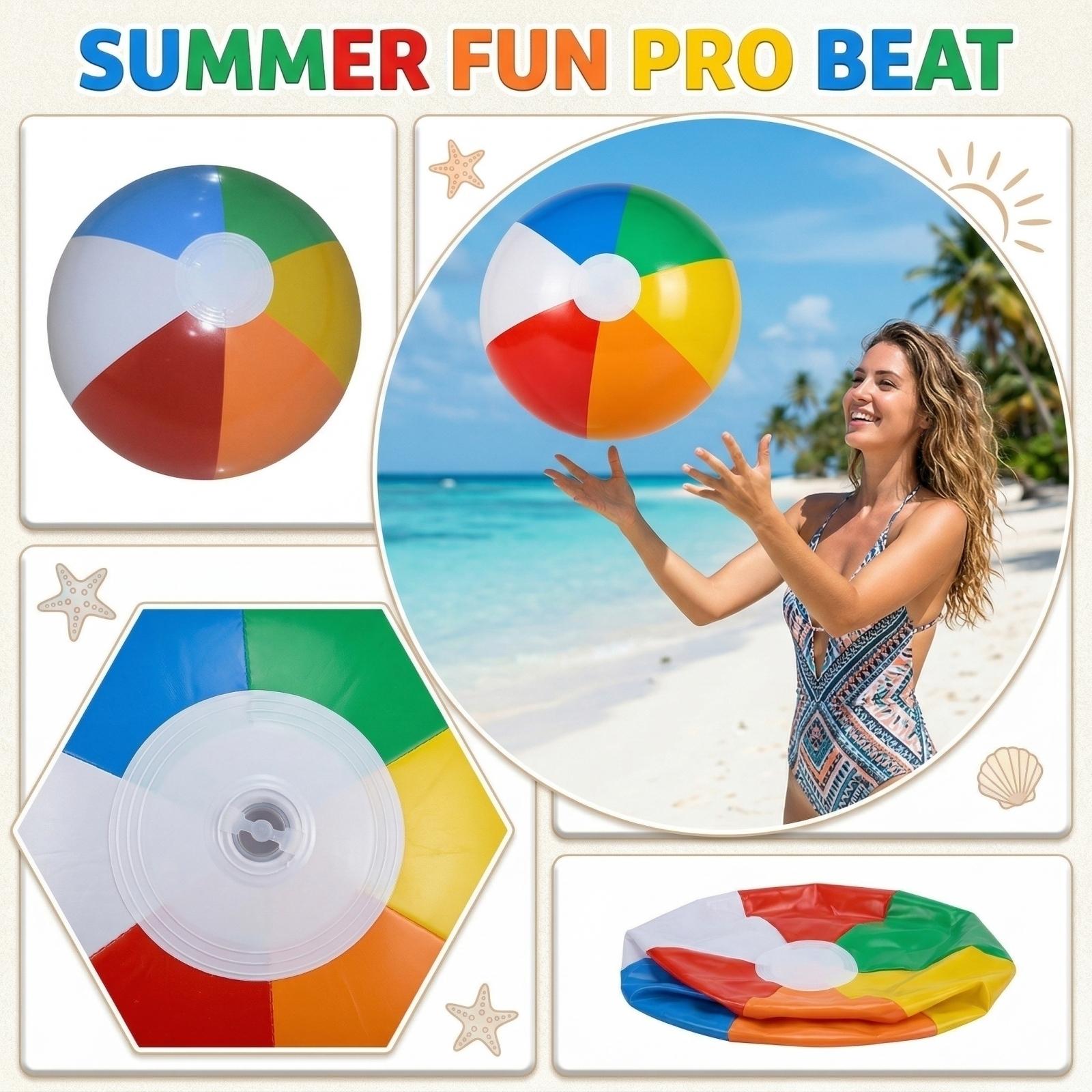Inflatable Beach Ball PVC Six Panel Pool Ball Lightweight Blow Up Ball for Swimming Pool Beach Party Water Activities Toy One Size
Inflatable Beach Ball PVC Six Panel Pool Ball Lightweight Blow Up Ball for Swimming Pool Beach Party Water Activities Toy One Size