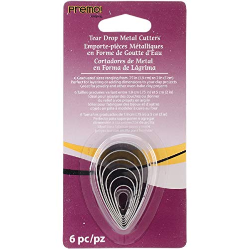 Sculpey Tools Stainless Steel 6 piece Tear Drop Cutter Set. Nested, gradutated sizes, Great for use in all craft projects from jewlery, mixed media to
Sculpey Tools Stainless Steel 6 piece Tear Drop Cutter Set. Nested, gradutated sizes, Great for use in all craft projects from jewlery, mixed media to