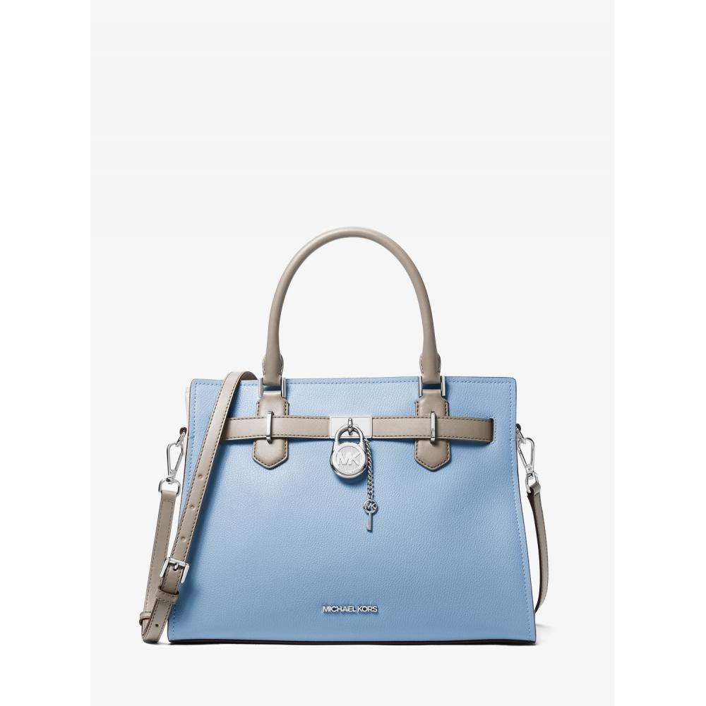 Michael Kors Hamilton Color Block Leather Satchel Medium 35t5shms2l7762 Light Sky Multi F
Michael Kors Hamilton Color Block Leather Satchel Medium 35t5shms2l7762 Light Sky Multi F