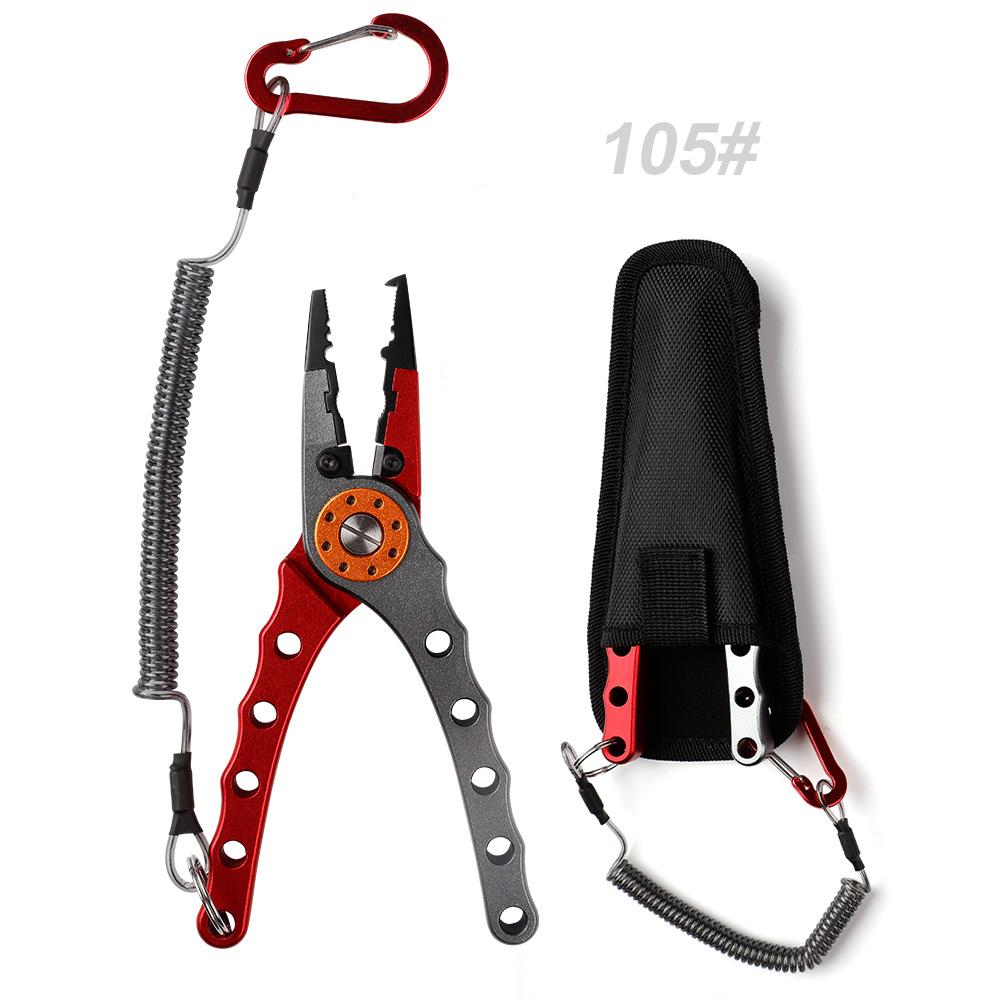 Portable Aluminum Alloy Fishing Pliers Multifunctional Cutting Line Pliers Split Ring Remove Hooks Tool for Sea Fishing Tackle Lure Hook Pliers Red 105
Portable Aluminum Alloy Fishing Pliers Multifunctional Cutting Line Pliers Split Ring Remove Hooks Tool for Sea Fishing Tackle Lure Hook Pliers Red 105
