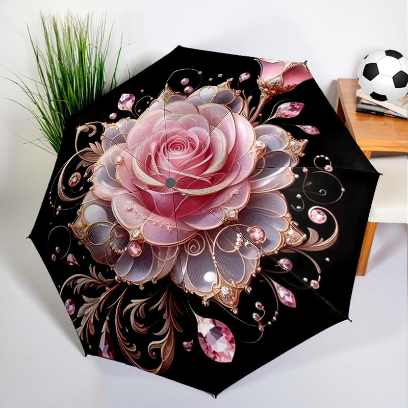 Retro Gold Pink Rose Umbrella Automatic Open/close, Sturdy Iron Frame & 8-Rib Struct, Umbrella for Women & Men, Christmas Gifts
Retro Gold Pink Rose Umbrella Automatic Open/close, Sturdy Iron Frame & 8-Rib Struct, Umbrella for Women & Men, Christmas Gifts