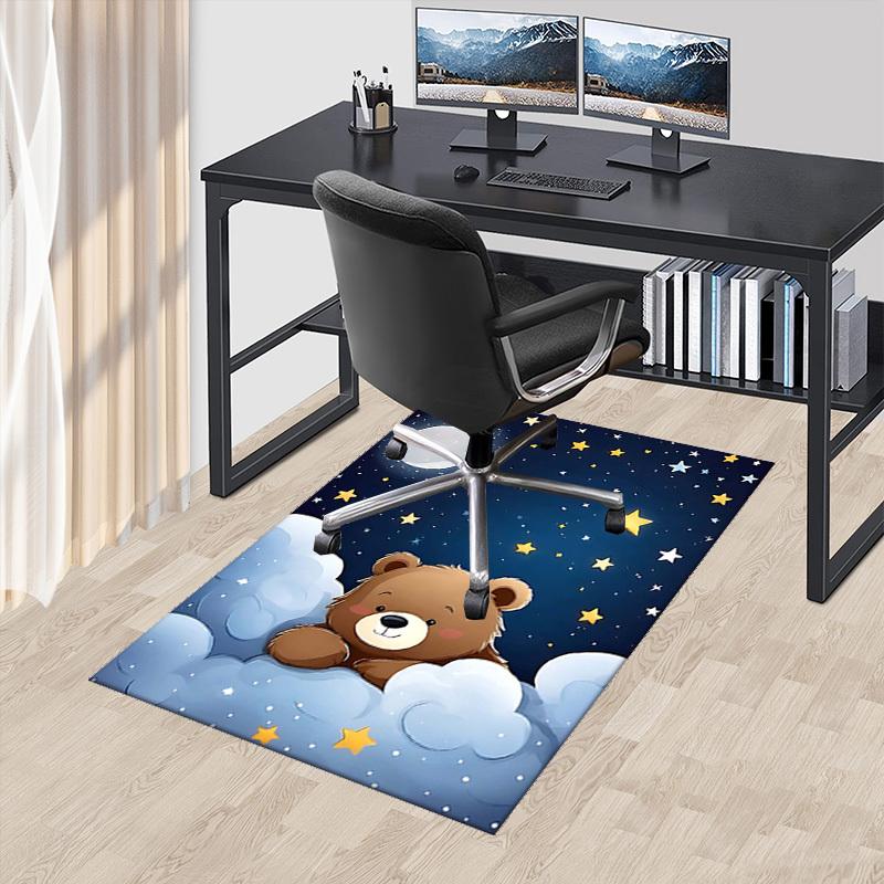 1pc Anime Cartoon Design Teddy Bear Starry Sky Office Chair Mat Non Slip Carpet Suitable for Home Decor Living Room Bedroom Game Room Gift 60cm by 90cm
1pc Anime Cartoon Design Teddy Bear Starry Sky Office Chair Mat Non Slip Carpet Suitable for Home Decor Living Room Bedroom Game Room Gift 60cm by 90cm