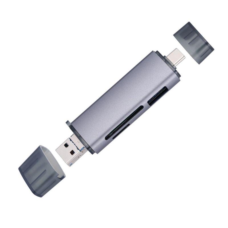 6 в 1 кард-ридер OTG Type C кард-ридер из алюминиевого сплава USB 3.0/SD/Micro SD женский интерфейс для
6 в 1 кард-ридер OTG Type C кард-ридер из алюминиевого сплава USB 3.0/SD/Micro SD женский интерфейс для