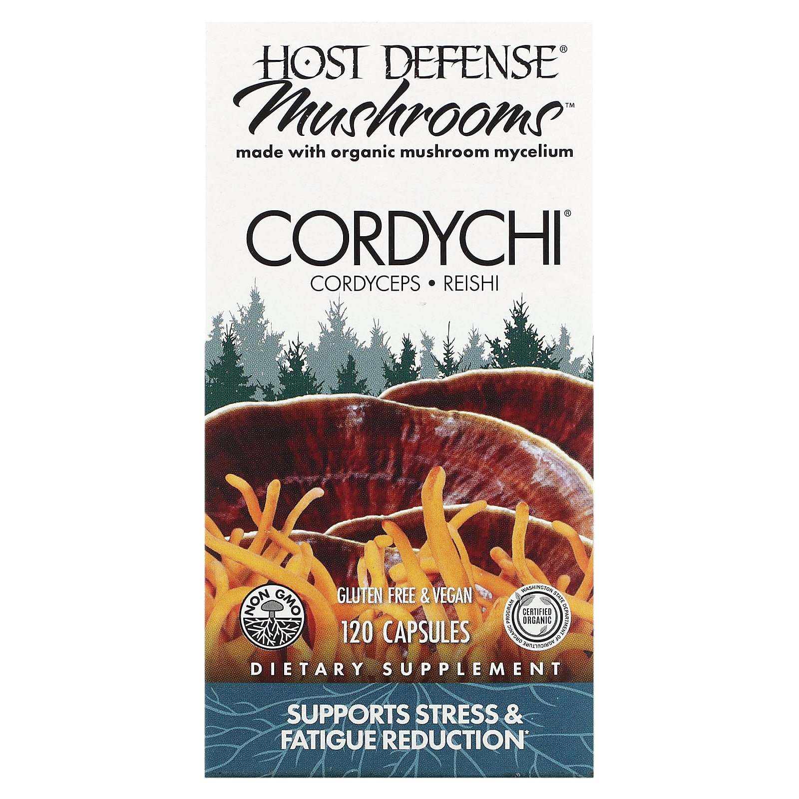 Host Defense, гриби Host Defense, Cordychii, сприяє зниженню стресу та втоми, 120 овочевих капсул
Host Defense, гриби Host Defense, Cordychii, сприяє зниженню стресу та втоми, 120 овочевих капсул