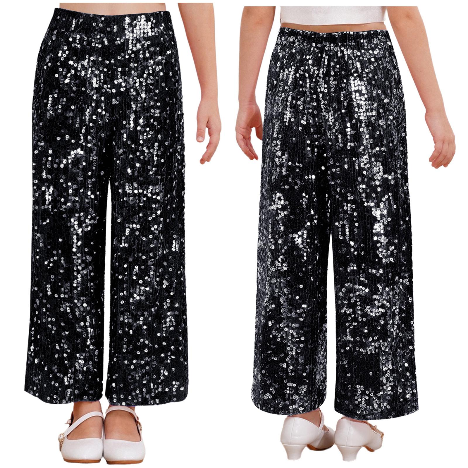 Блискучі штани з паєтками по всій поверхні для дівчаток Еластичний пояс Вільні танцювальні штани На повній підкладці 5-6 Years чорний
Блискучі штани з паєтками по всій поверхні для дівчаток Еластичний пояс Вільні танцювальні штани На повній підкладці 5-6 Years чорний