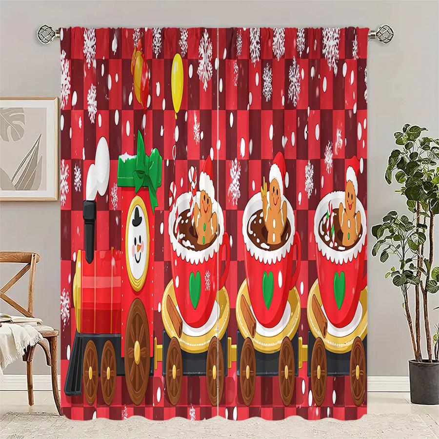 Christmas Gingerbread Man Printed Curtains Pole Bag Decorations Daily Home Room Curtain Polyester W100*H70(CM)-Rod Pocket&2PCS
Christmas Gingerbread Man Printed Curtains Pole Bag Decorations Daily Home Room Curtain Polyester W100*H70(CM)-Rod Pocket&2PCS