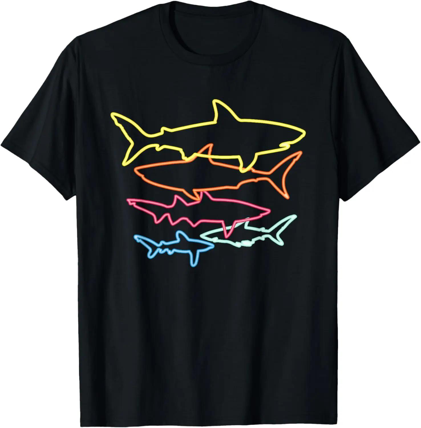 Neon Shark Outline Retro 80s Style Graphic T-Shirt Men Women Summer Sports Tee S чёрный
Neon Shark Outline Retro 80s Style Graphic T-Shirt Men Women Summer Sports Tee S чёрный