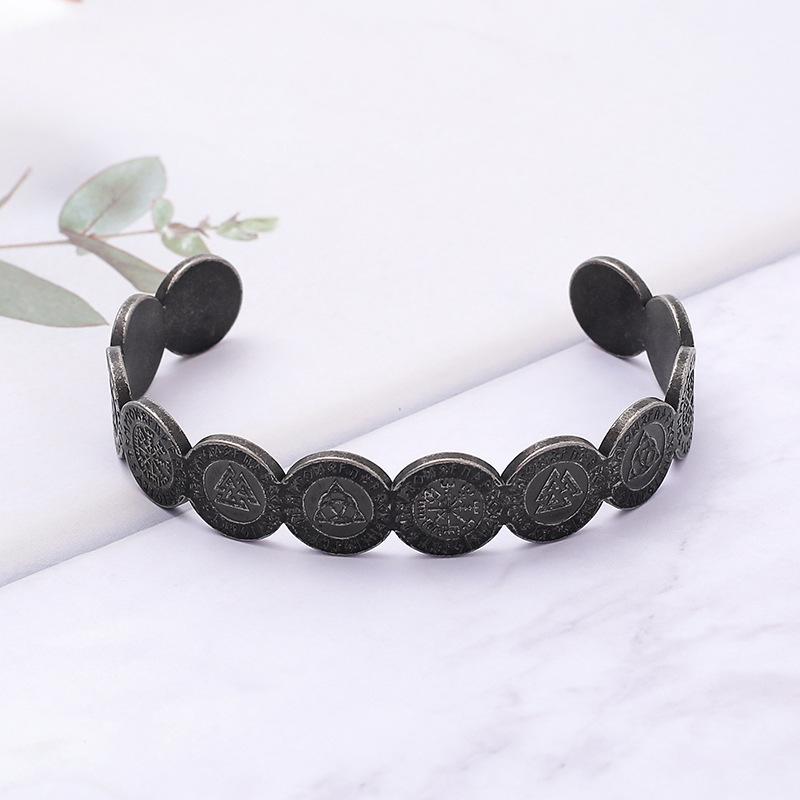 Viking Rune Triangle Open Cuff Bracelet For Men Titanium Steel Wristband Durable Stylish
Viking Rune Triangle Open Cuff Bracelet For Men Titanium Steel Wristband Durable Stylish