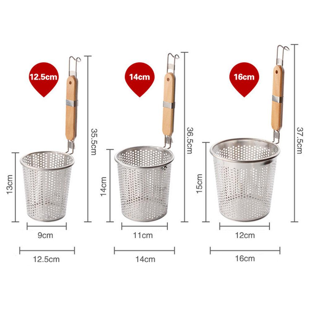Stainless Steel Strainer Basket with Wooden Handle Fine Mesh Spider Food Skimmer for Pasta Dumpling Noodle Rice Lentils 12.5cm срібний
Stainless Steel Strainer Basket with Wooden Handle Fine Mesh Spider Food Skimmer for Pasta Dumpling Noodle Rice Lentils 12.5cm срібний