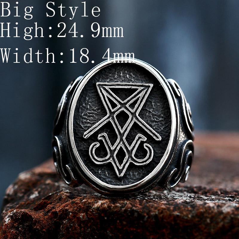 BEIER 2022 Updated Design Vintage Lucifer Satan Signet Ring Men s Ring Gothic Style Amulet Witchcraft Wicca Wholesale Jewelry 14
BEIER 2022 Updated Design Vintage Lucifer Satan Signet Ring Men s Ring Gothic Style Amulet Witchcraft Wicca Wholesale Jewelry 14