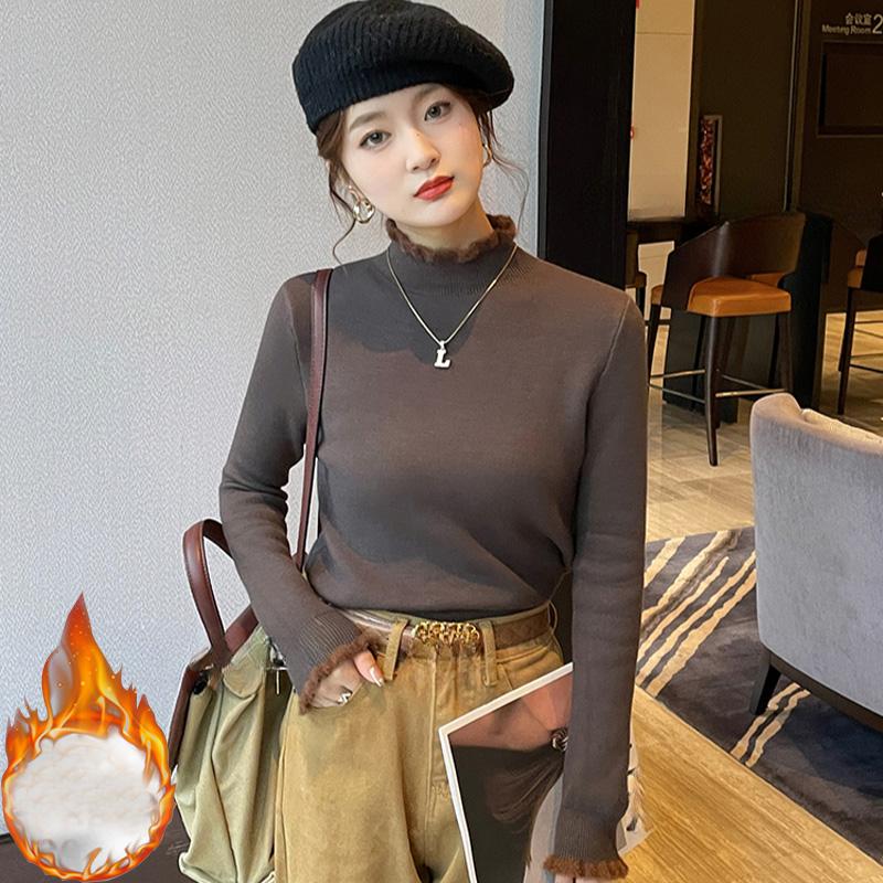 fashion Fleece sweater women s autumn winter Pullover thickened fleece turtleneck bottoming shirt with warm knitted top sweaters One Size білий
fashion Fleece sweater women s autumn winter Pullover thickened fleece turtleneck bottoming shirt with warm knitted top sweaters One Size білий
