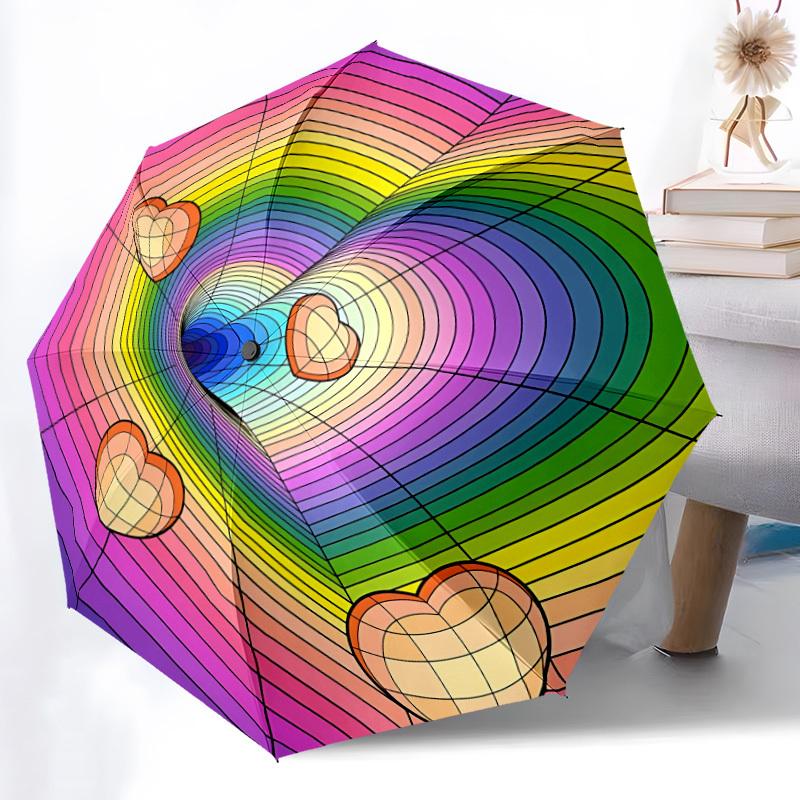 1pc Rainbow Heart Pattern Automatic Umbrella - Automatic Opening And Closing, Sturdy Iron Frame, Formal Occasions yy251018131
1pc Rainbow Heart Pattern Automatic Umbrella - Automatic Opening And Closing, Sturdy Iron Frame, Formal Occasions yy251018131
