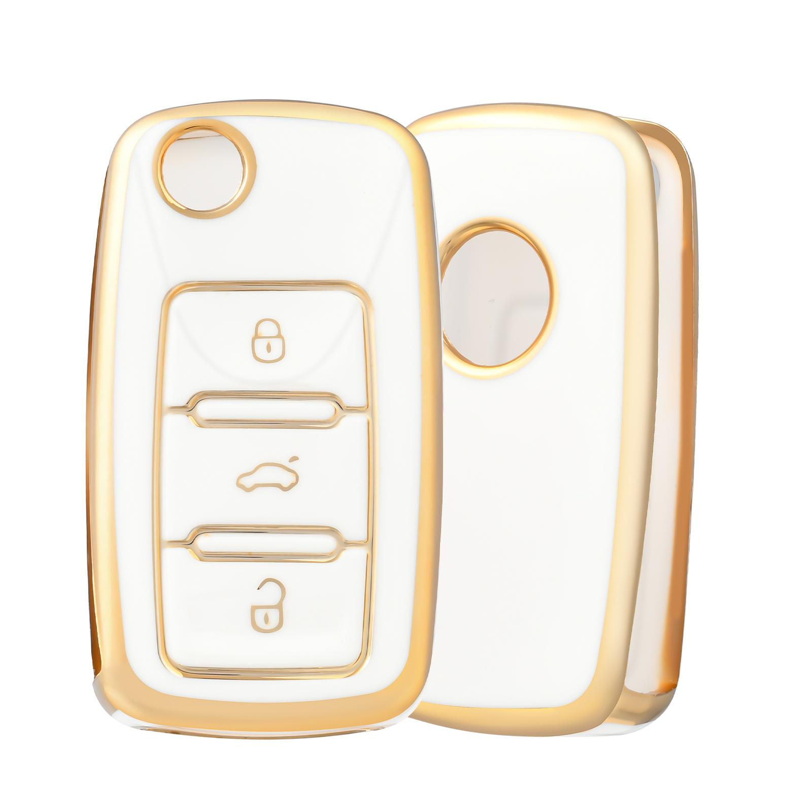 360° Protection Car Key Case Shell For Volkswagen VW Polo Tiguan Passat B5 B6 B7 Golf 5 EOS Scirocco Jetta MK6 Octavia Skoda A5 біле золото кольору
360° Protection Car Key Case Shell For Volkswagen VW Polo Tiguan Passat B5 B6 B7 Golf 5 EOS Scirocco Jetta MK6 Octavia Skoda A5 біле золото кольору