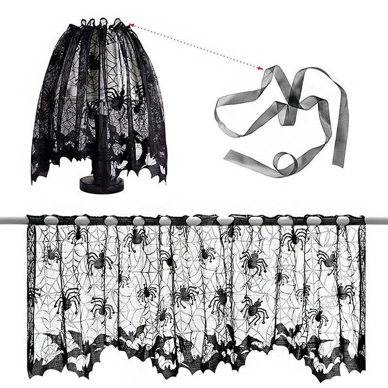 1PC Haunted Table Cover Gothic Lace Table Scarf Halloween Lace Table Runner Spooky Table Linen 50x152cm чорний
1PC Haunted Table Cover Gothic Lace Table Scarf Halloween Lace Table Runner Spooky Table Linen 50x152cm чорний