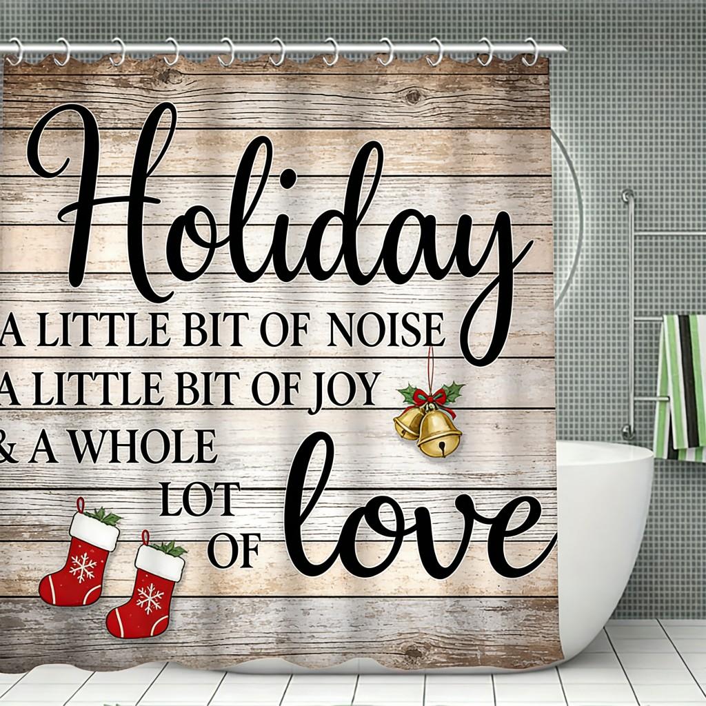 Family Quote Waterproof Shower Curtain - A Little Bit Crazy, Loud & Whole Lot Of Love Wooden Heart Bathroom Decor W60H190(CM)-1 Pcs
Family Quote Waterproof Shower Curtain - A Little Bit Crazy, Loud & Whole Lot Of Love Wooden Heart Bathroom Decor W60H190(CM)-1 Pcs