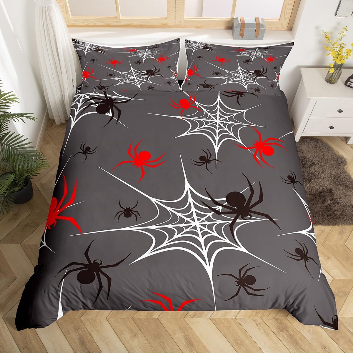 Comforter Cartoon Purple Bat Gothic Halloween Bats Bedding Set Star Spooky Dark Shadows Silhouette Halloween Decor Comforter (quilt)-EU Single(135*200cm)3pcs
Comforter Cartoon Purple Bat Gothic Halloween Bats Bedding Set Star Spooky Dark Shadows Silhouette Halloween Decor Comforter (quilt)-EU Single(135*200cm)3pcs