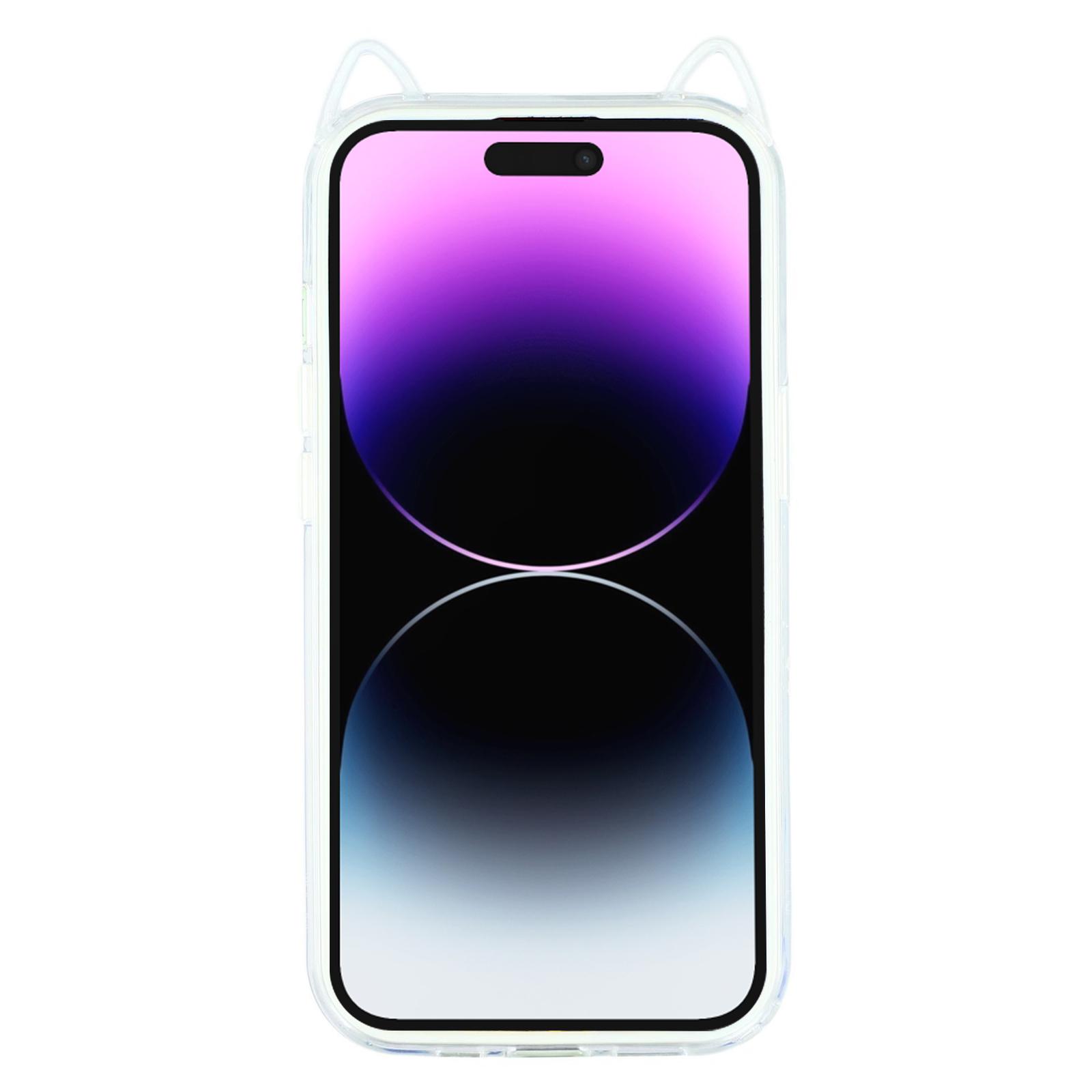 For iPhone 14 Pro Max Case Cat Ear Design TPU+Acrylic Clear Phone Back Cover Baby Blue
For iPhone 14 Pro Max Case Cat Ear Design TPU+Acrylic Clear Phone Back Cover Baby Blue