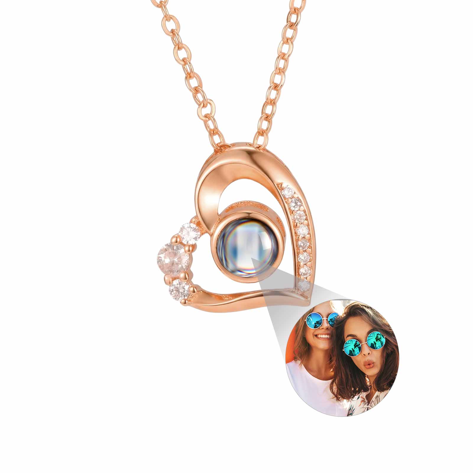 Personalized Custom Photo Necklace Cubic Zirconia Heart Pendant Family Pet Picture Necklace Jewelry for Women Memorial Gift
Personalized Custom Photo Necklace Cubic Zirconia Heart Pendant Family Pet Picture Necklace Jewelry for Women Memorial Gift
